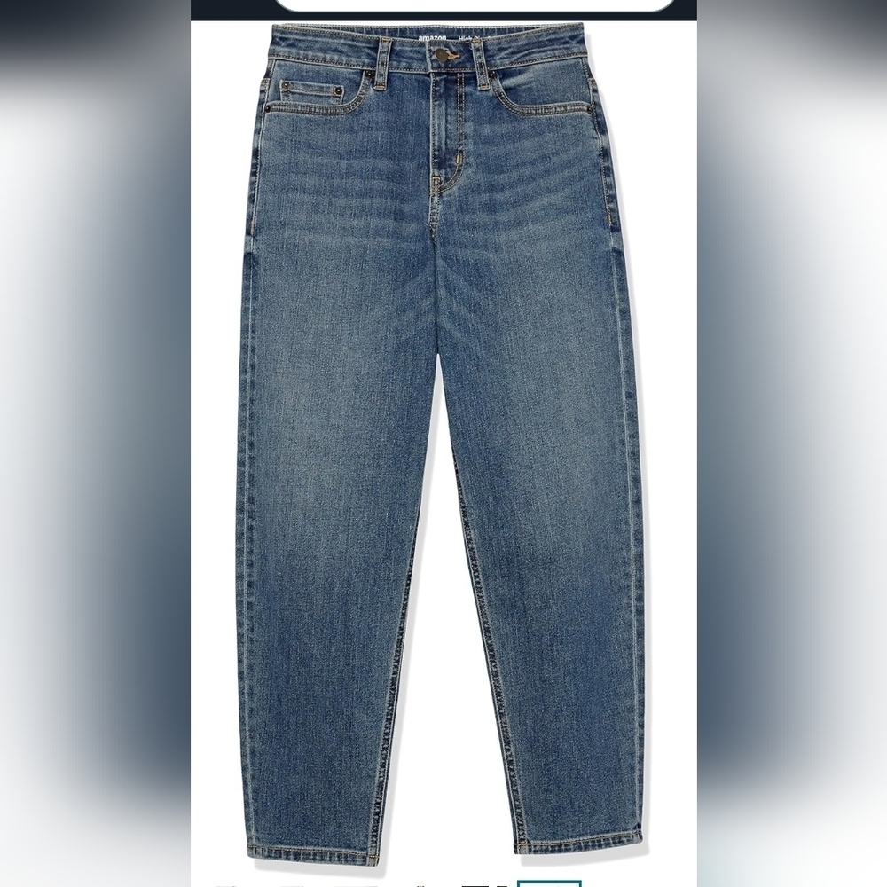 Amazon Essentials Women's Dark Blue Ankle Jeans - Picture 8 of 10